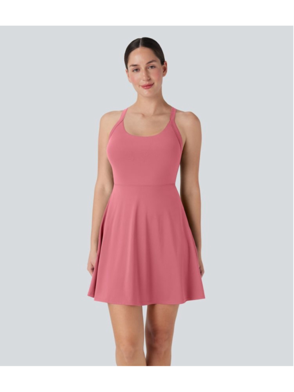 Halara Flare Low Support Dance Active Dress Easy Peezy Women’s Size 1X NWT Rouge
